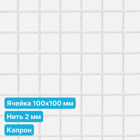 Антидроновая сетка 100х100 2 мм капрон безузловая белая