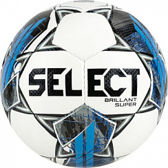 Мяч SELECT BRILLANT SUPER FIFA белый-синий-серый